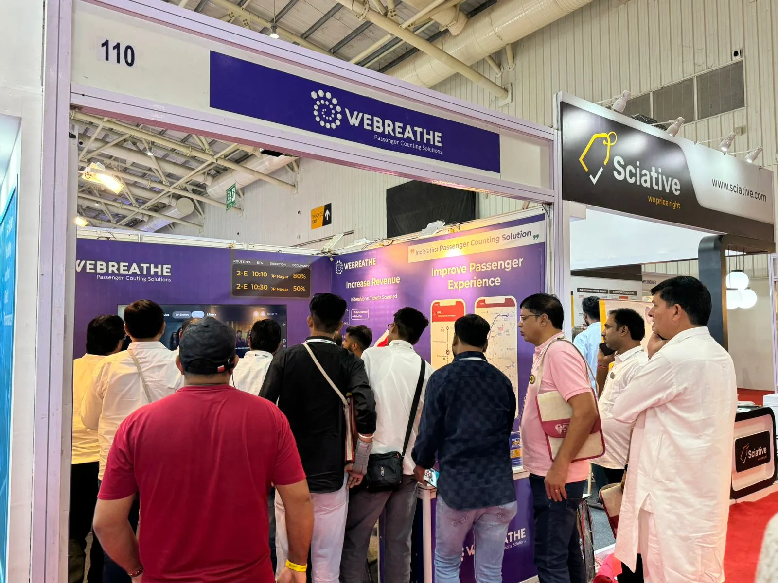 Crowd gathered around the WEBREATHE booth at Prawaas 4.0